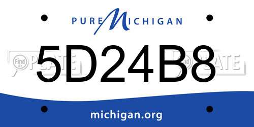 5D24B8 Michigan License Plate
