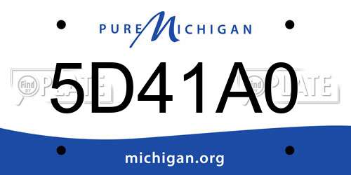 5D41A0 Michigan License Plate