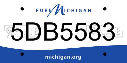 5DB5583 Michigan License Plate