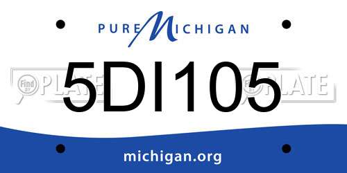 5DI105 Michigan License Plate