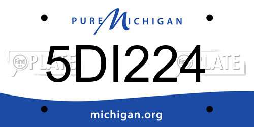 5DI224 Michigan License Plate