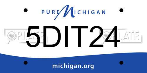 5DIT24 Michigan License Plate