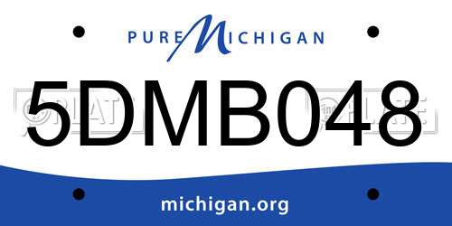 5DMB048 Michigan License Plate
