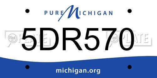 5DR570 Michigan License Plate