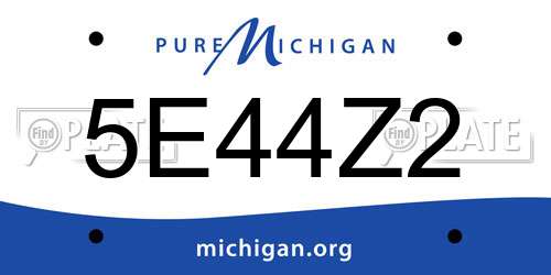 5E44Z2 Michigan License Plate
