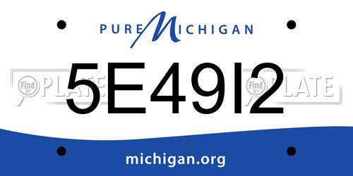 5E49I2 Michigan License Plate
