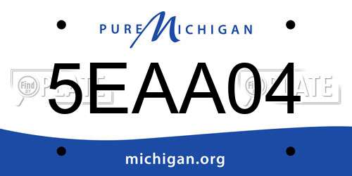 5EAA04 Michigan License Plate