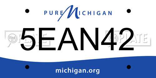 5EAN42 Michigan License Plate