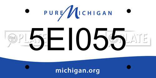 5EI055 Michigan License Plate