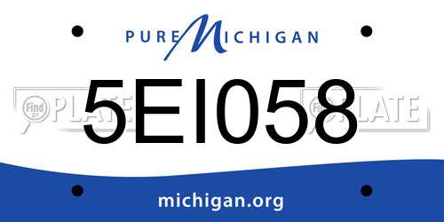 5EI058 Michigan License Plate