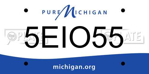 5EIO55 Michigan License Plate