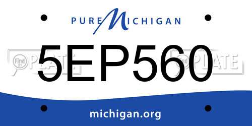 5EP560 Michigan License Plate