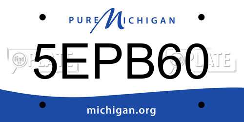 5EPB60 Michigan License Plate