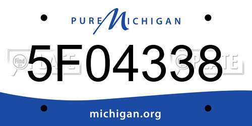 5F04338 Michigan License Plate