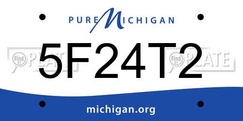 5F24T2 Michigan License Plate