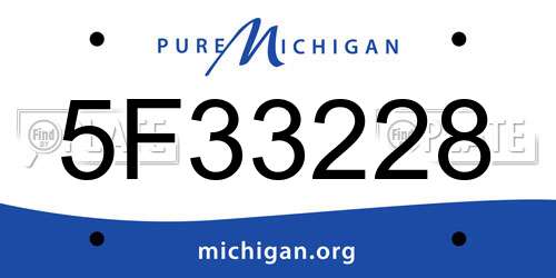 5F33228 Michigan License Plate