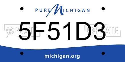 5F51D3 Michigan License Plate