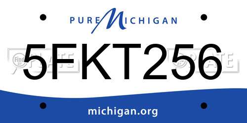 5FKT256 Michigan License Plate