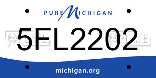 5FL2202 Michigan License Plate