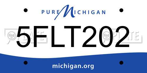 5FLT202 Michigan License Plate