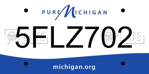 5FLZ702 Michigan License Plate