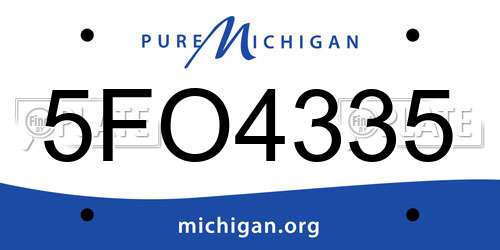 5FO4335 Michigan License Plate