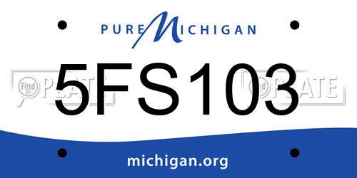 5FS103 Michigan License Plate