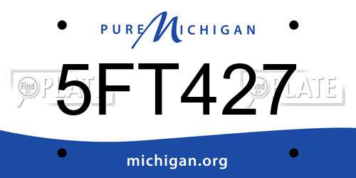 5FT427 Michigan License Plate