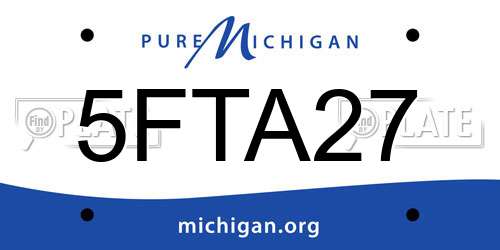 5FTA27 Michigan License Plate