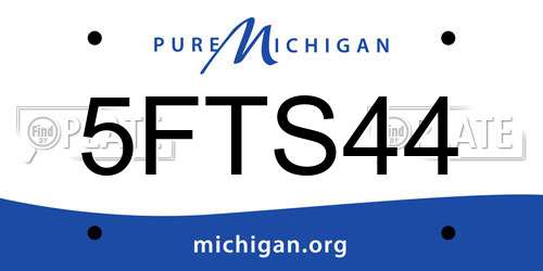 5FTS44 Michigan License Plate