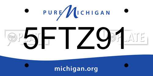 5FTZ91 Michigan License Plate
