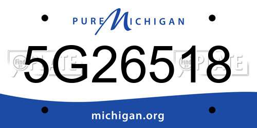 5G26518 Michigan License Plate