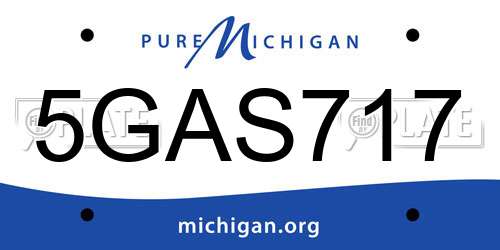 5GAS717 Michigan License Plate