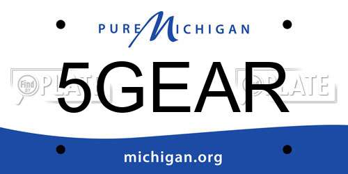 5GEAR Michigan License Plate