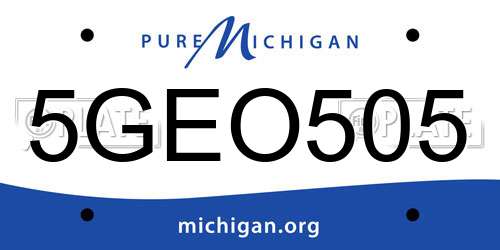 5GEO505 Michigan License Plate