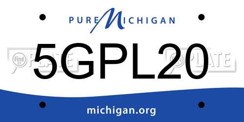 5GPL20 Michigan License Plate