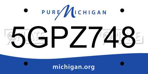 5GPZ748 Michigan License Plate