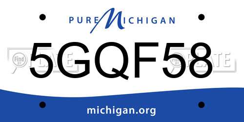 5GQF58 Michigan License Plate