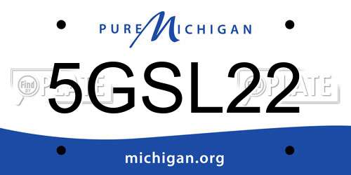 5GSL22 Michigan License Plate