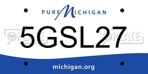 5GSL27 Michigan License Plate