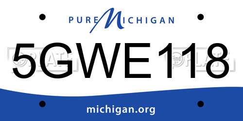 5GWE118 Michigan License Plate