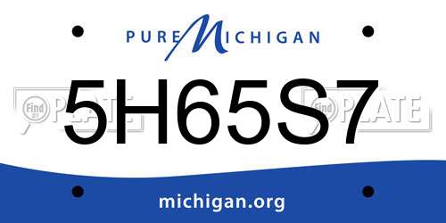 5H65S7 Michigan License Plate