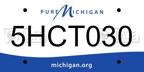 5HCT030 Michigan License Plate
