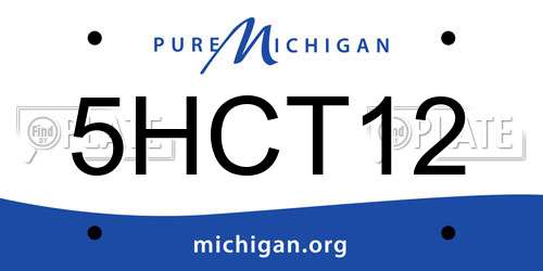 5HCT12 Michigan License Plate