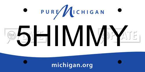 5HIMMY Michigan License Plate