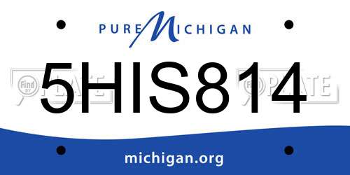 5HIS814 Michigan License Plate