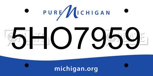 5HO7959 Michigan License Plate