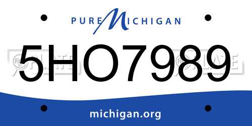 5HO7989 Michigan License Plate