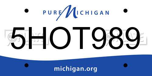 5HOT989 Michigan License Plate