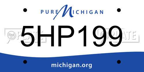 5HP199 Michigan License Plate